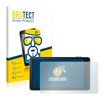 Parte frontale di una confezione del prodotto con il logo del marchio BROTECT. Accanto è raffigurato il dispositivo Samsung Ga