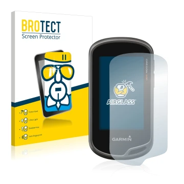 Parte frontale di una confezione del prodotto con il logo del marchio BROTECT. Accanto è raffigurato il dispositivo Garmin Ore