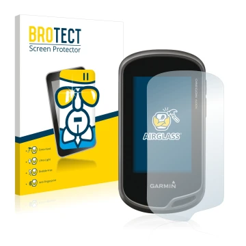 Parte frontale di una confezione del prodotto con il logo del marchio BROTECT. Accanto è raffigurato il dispositivo Garmin Ore