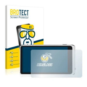 Parte frontale di una confezione del prodotto con il logo del marchio BROTECT. Accanto è raffigurato il dispositivo Samsung Ga