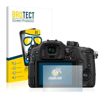 Parte frontale di una confezione del prodotto con il logo del marchio BROTECT. Accanto è raffigurato il dispositivo Panasonic 