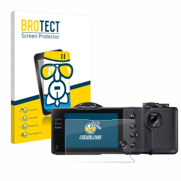 Parte frontale di una confezione del prodotto con il logo del marchio BROTECT. Accanto è raffigurato il dispositivo Sigma dp2 