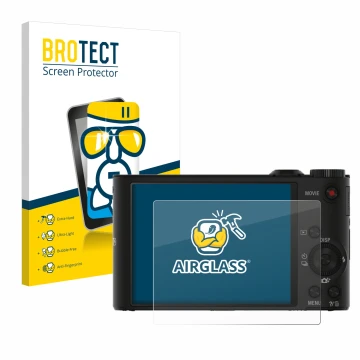 Parte frontale di una confezione del prodotto con il logo del marchio BROTECT. Accanto è raffigurato il dispositivo Sony Cyber