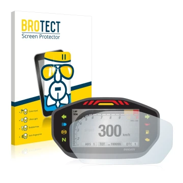 Parte frontale di una confezione del prodotto con il logo del marchio BROTECT. Accanto è raffigurato il dispositivo Ducati Mon