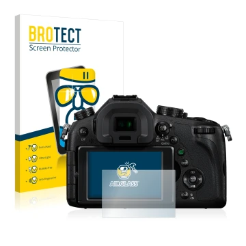 Parte frontale di una confezione del prodotto con il logo del marchio BROTECT. Accanto è raffigurato il dispositivo Panasonic 