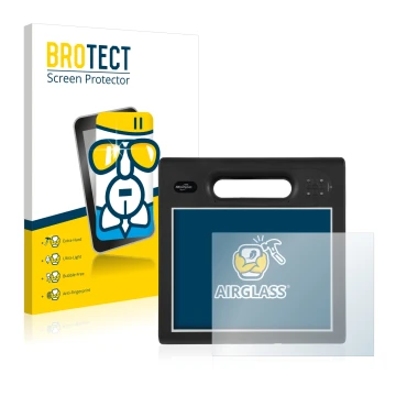 Parte frontale di una confezione del prodotto con il logo del marchio BROTECT. Accanto è raffigurato il dispositivo Motion Com