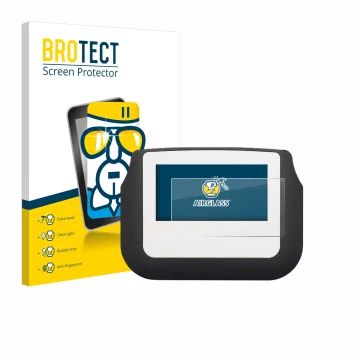 Parte frontale di una confezione del prodotto con il logo del marchio BROTECT. Accanto è raffigurato il dispositivo Signotec S