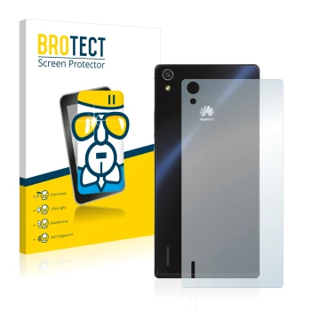 Parte frontale di una confezione del prodotto con il logo del marchio BROTECT. Accanto è raffigurato il dispositivo Huawei Asc