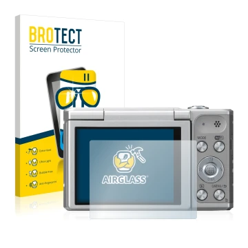 Parte frontale di una confezione del prodotto con il logo del marchio BROTECT. Accanto è raffigurato il dispositivo Panasonic 