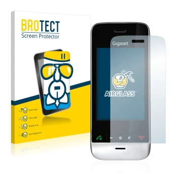 Parte frontale di una confezione del prodotto con il logo del marchio BROTECT. Accanto è raffigurato il dispositivo Gigaset SL