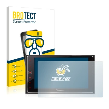 Parte frontale di una confezione del prodotto con il logo del marchio BROTECT. Accanto è raffigurato il dispositivo Pioneer SP