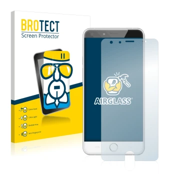 Parte frontale di una confezione del prodotto con il logo del marchio BROTECT. Accanto è raffigurato il dispositivo Ulefone Be