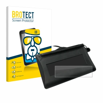Parte frontale di una confezione del prodotto con il logo del marchio BROTECT. Accanto è raffigurato il dispositivo Topaz T-LB