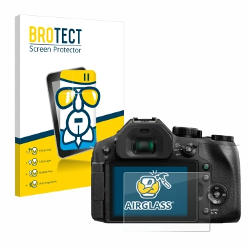 Parte frontale di una confezione del prodotto con il logo del marchio BROTECT. Accanto è raffigurato il dispositivo Panasonic 