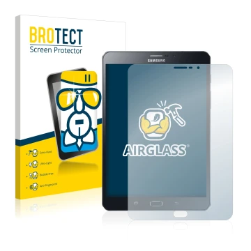 Parte frontale di una confezione del prodotto con il logo del marchio BROTECT. Accanto è raffigurato il dispositivo Samsung Ga