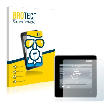 Parte frontale di una confezione del prodotto con il logo del marchio BROTECT. Accanto è raffigurato il dispositivo Velux Inte