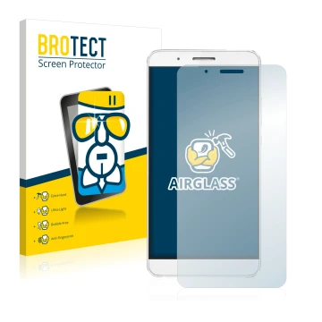 Parte frontale di una confezione del prodotto con il logo del marchio BROTECT. Accanto è raffigurato il dispositivo Honor 7i c