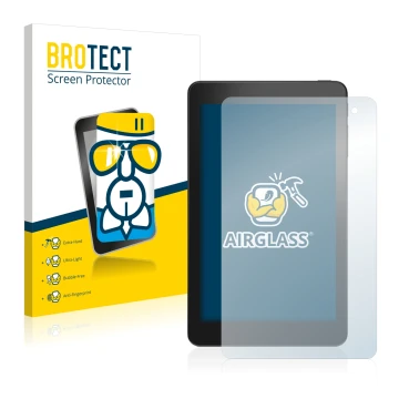 Parte frontale di una confezione del prodotto con il logo del marchio BROTECT. Accanto è raffigurato il dispositivo Dell Venue