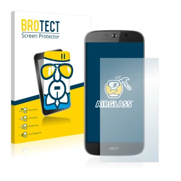 Parte frontale di una confezione del prodotto con il logo del marchio BROTECT. Accanto è raffigurato il dispositivo Acer Liqui