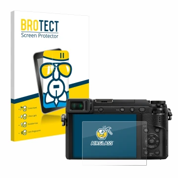 Parte frontale di una confezione del prodotto con il logo del marchio BROTECT. Accanto è raffigurato il dispositivo Panasonic 