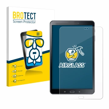 Parte frontale di una confezione del prodotto con il logo del marchio BROTECT. Accanto è raffigurato il dispositivo Samsung Ga