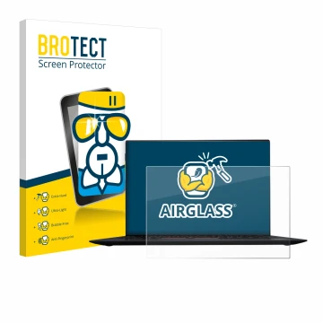 Parte frontale di una confezione del prodotto con il logo del marchio BROTECT. Accanto è raffigurato il dispositivo Lenovo Thi