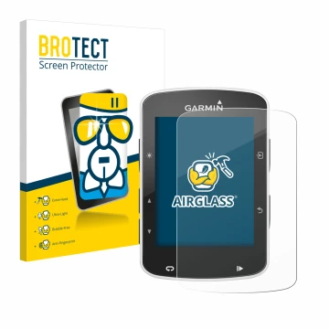 Parte frontale di una confezione del prodotto con il logo del marchio BROTECT. Accanto è raffigurato il dispositivo Garmin Edg