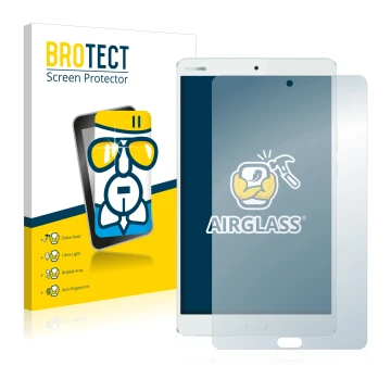 Parte frontale di una confezione del prodotto con il logo del marchio BROTECT. Accanto è raffigurato il dispositivo Huawei Med