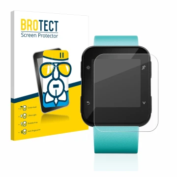Parte frontale di una confezione del prodotto con il logo del marchio BROTECT. Accanto è raffigurato il dispositivo Garmin For
