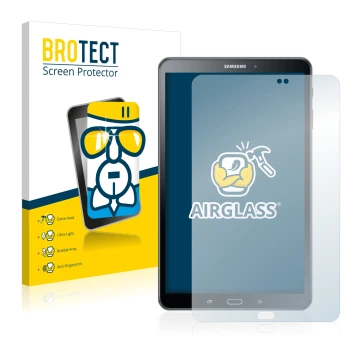 Parte frontale di una confezione del prodotto con il logo del marchio BROTECT. Accanto è raffigurato il dispositivo Samsung Ga