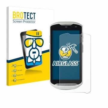 Parte frontale di una confezione del prodotto con il logo del marchio BROTECT. Accanto è raffigurato il dispositivo Zebra TC51