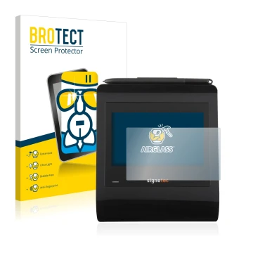 Parte frontale di una confezione del prodotto con il logo del marchio BROTECT. Accanto è raffigurato il dispositivo Signotec S