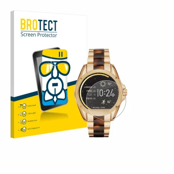 Parte frontale di una confezione del prodotto con il logo del marchio BROTECT. Accanto è raffigurato il dispositivo Michael Ko