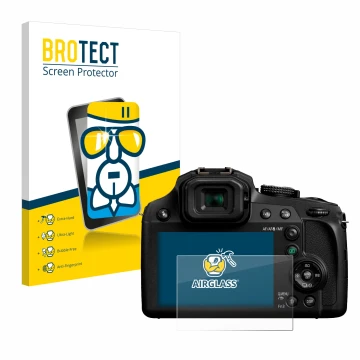 Parte frontale di una confezione del prodotto con il logo del marchio BROTECT. Accanto è raffigurato il dispositivo Panasonic 