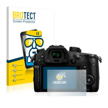 Parte frontale di una confezione del prodotto con il logo del marchio BROTECT. Accanto è raffigurato il dispositivo Panasonic 