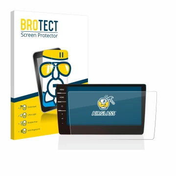 Parte frontale di una confezione del prodotto con il logo del marchio BROTECT. Accanto è raffigurato il dispositivo Volkswagen