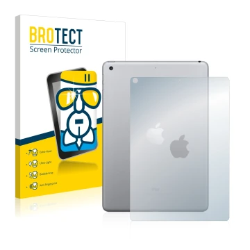 Parte frontale di una confezione del prodotto con il logo del marchio BROTECT. Accanto è raffigurato il dispositivo Apple iPad