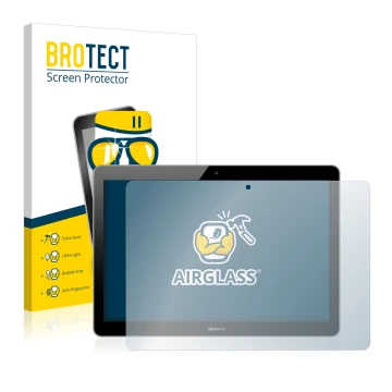 Parte frontale di una confezione del prodotto con il logo del marchio BROTECT. Accanto è raffigurato il dispositivo Huawei Med
