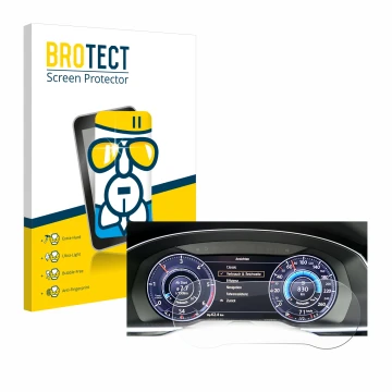 Parte frontale di una confezione del prodotto con il logo del marchio BROTECT. Accanto è raffigurato il dispositivo Volkswagen