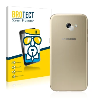 Parte frontale di una confezione del prodotto con il logo del marchio BROTECT. Accanto è raffigurato il dispositivo Samsung Ga