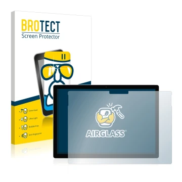 Parte frontale di una confezione del prodotto con il logo del marchio BROTECT. Accanto è raffigurato il dispositivo Microsoft 