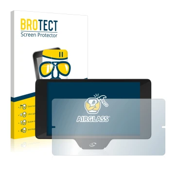 Parte frontale di una confezione del prodotto con il logo del marchio BROTECT. Accanto è raffigurato il dispositivo Coyote Nav