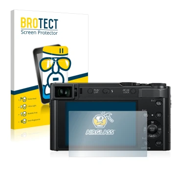 Parte frontale di una confezione del prodotto con il logo del marchio BROTECT. Accanto è raffigurato il dispositivo Panasonic 