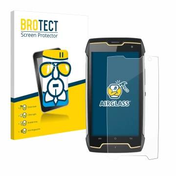 Parte frontale di una confezione del prodotto con il logo del marchio BROTECT. Accanto è raffigurato il dispositivo Cubot King