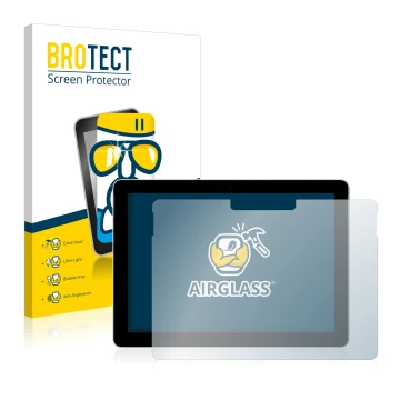 Parte frontale di una confezione del prodotto con il logo del marchio BROTECT. Accanto è raffigurato il dispositivo Microsoft 