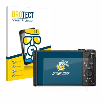 Parte frontale di una confezione del prodotto con il logo del marchio BROTECT. Accanto è raffigurato il dispositivo Sony Cyber