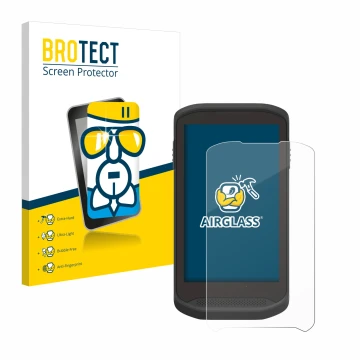 Parte frontale di una confezione del prodotto con il logo del marchio BROTECT. Accanto è raffigurato il dispositivo Zebra TC25