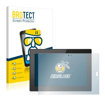 Parte frontale di una confezione del prodotto con il logo del marchio BROTECT. Accanto è raffigurato il dispositivo Lenovo Tab
