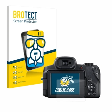 Parte frontale di una confezione del prodotto con il logo del marchio BROTECT. Accanto è raffigurato il dispositivo Canon Powe
