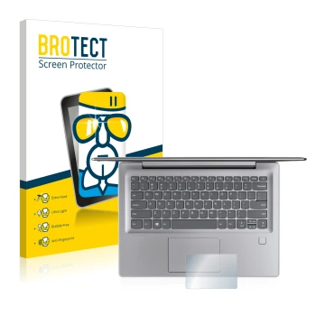 Parte frontale di una confezione del prodotto con il logo del marchio BROTECT. Accanto è raffigurato il dispositivo Lenovo Ide